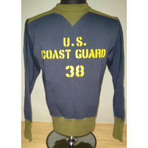 FREEWHEELERS.Co.［ "U.S.COAST GUARD"　"U.S.コーストガード"POWER WEAR ATHLETIC SWEAT SHIRTS #1934002　OLD NAVY×OLIVE］｜yaffushop