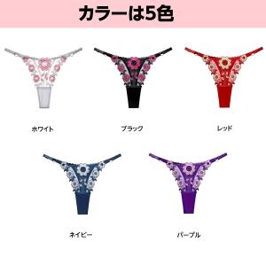 ショーツ tバック ティーバック 花柄 パンテ...の詳細画像1