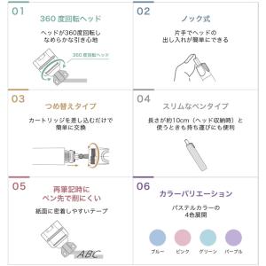 ノック式修正テープセットA/本体2個(ブルー+...の詳細画像1