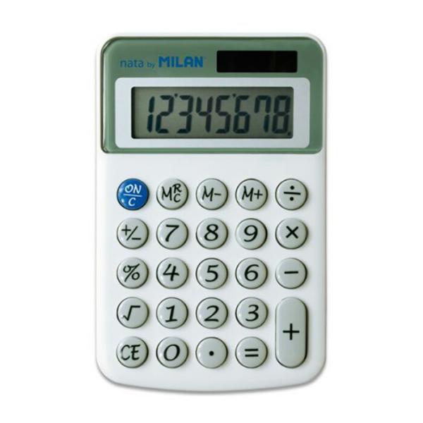 ミラン-/MILAN/デジタルカリキュレーター８桁電卓ホワイトMLN40918BL
