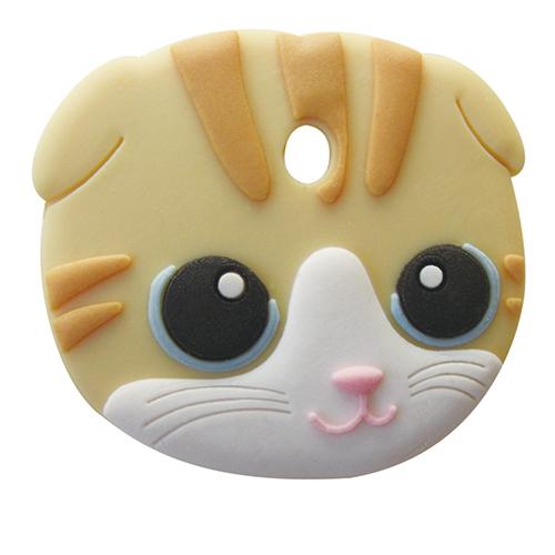 CATキーカバー　１１−スコティッシュ・フォールド（クリームタビー）