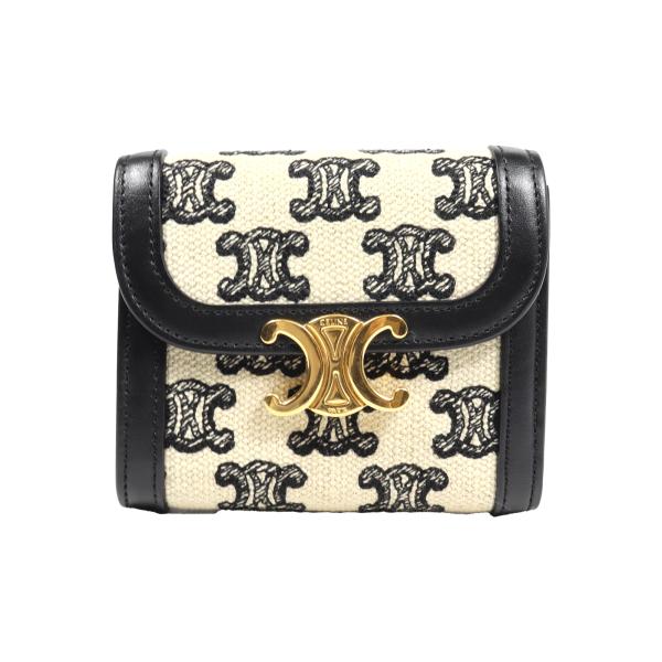 CELINE セリーヌ トリオンフ スモールフラップウォレット 三つ折り財布 10D782DAW.3...