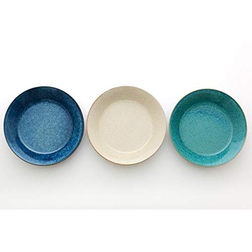 アイトー(Aito) カレー皿 ブルー・ホワイト・グリーン 約径20.3×高4.3cm ナチュラルカ...