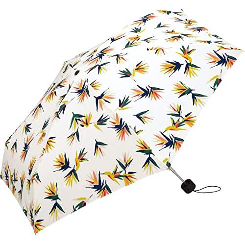 KiU 雨傘 タイニーシリコンアンブレラ 南国花鳥オフ 50cm 軽量 晴雨兼用 メンズ レディース...