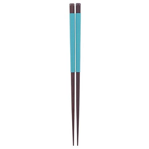 箸 シリコン 漆 塗装 木製 (天然木) 青 21cm