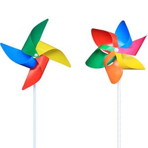 WOAIX 風車 4色 6色 8セット 涼しい 庭 装飾 DIYキット 手芸 風車 贈り物 カラフル｜土佐丸