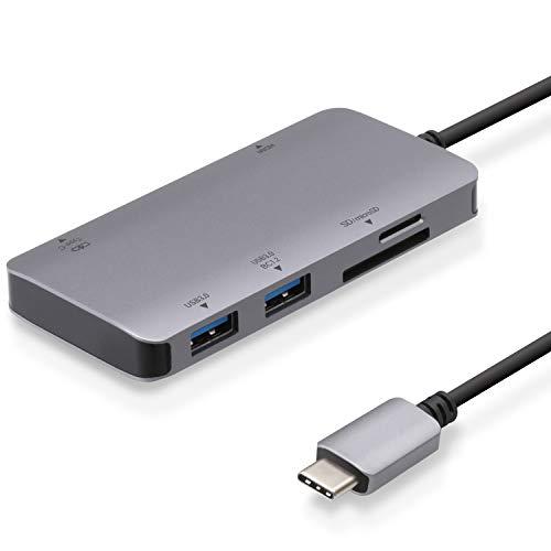 エレコム USB Type-C ハブ ドッキングステーション 6-in-1 DST-C12SV/EC...