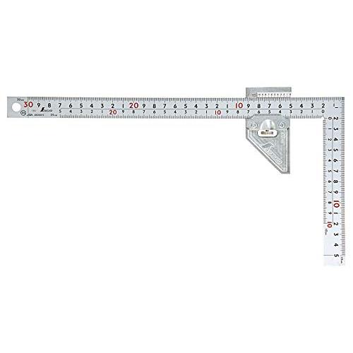 シンワ測定(Shinwa Sokutei) 曲尺 厚手広巾 シルバー 30cm 表裏同目 8段 曲尺...