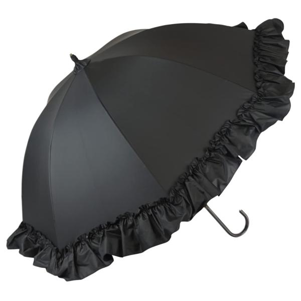[マコッカ] 日傘 雨傘 晴雨兼用 フリル ショート傘 完全遮光 UVカット 100％ makez....