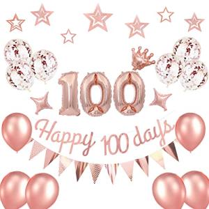 100日祝い 飾り付け お食い初め バルーン 風船 セット HAPPY 100 DAYS ガーランド 赤ちゃん 百日祝い 女の子 男の子 バースデー｜土佐丸