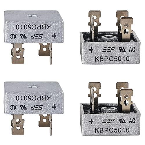 PENGLIN 4個 KBPC5010 ブリッジ整流器 ブリッジダイオード 単相 50A 1000V...