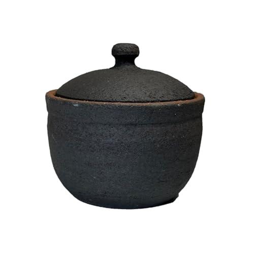 日本陶彩 塩壺（大・黒）