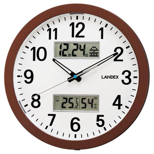 ランデックス(Landex) 掛け時計 アナログ ディアデイズ ライト付き 自動点灯 静音 連続秒針...