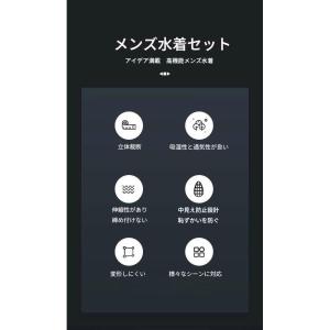 上下セット 水着 メンズ ラッシュガード フィ...の詳細画像1