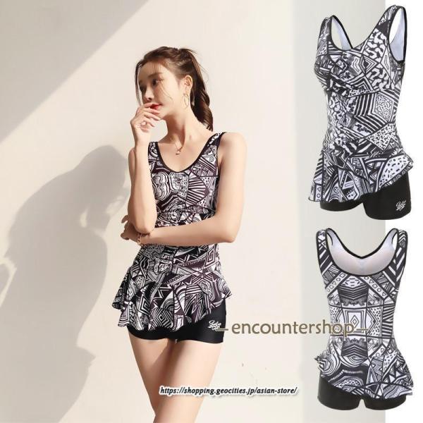 水着 レディース ワンピース水着 夏 おしゃれ 小胸 ママ水着 日焼け防止 大きいサイズ 体型カバー...