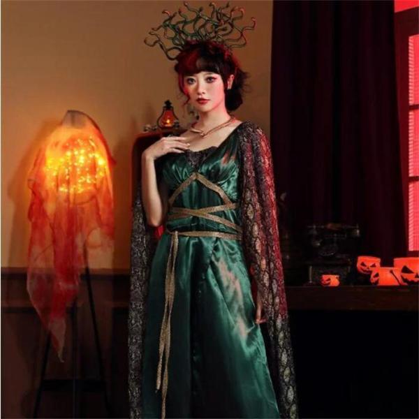 エジプト 仮装 コスチューム 女王 ギリシャ神話 メデューサ 女王様 インディアン 女神 コスプレ ...