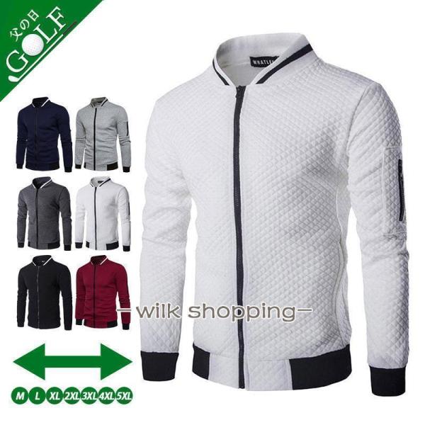 ゴルフジャケット メンズ ゴルフウェア 春 夏 秋 冬 ゴルフパーカー アウター ブルゾン 長袖 ジ...