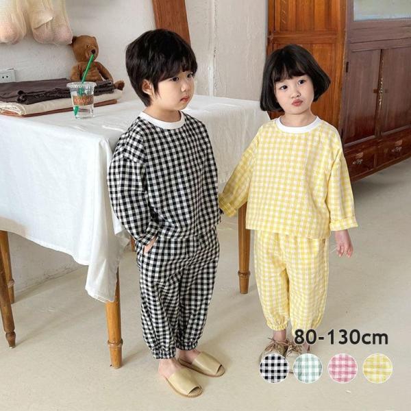 パジャマ キッズ 子供 長袖 薄手 女の子 男の子 おしゃれ ルームウェア 春 秋 女児 上下セット...