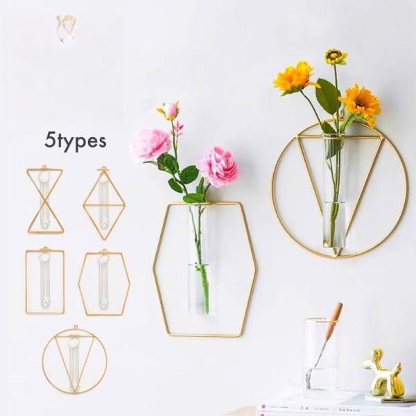 花瓶 おしゃれ ガラス 壁掛け 北欧 韓国 一輪挿し おしゃれ 壁掛け花瓶 フラワーベース シンプル...