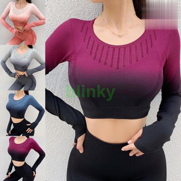 tシャツ レディース 着圧シャツ 機能性 引き締め ショート丈 指穴 長袖 メッシュ スポーツ フィ...