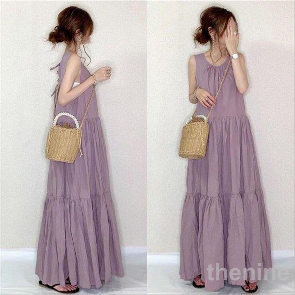 ワンピース レディース 40代 夏 きれいめ 春 ゆったり 半袖 体型カバー マキシ 50代 30代...