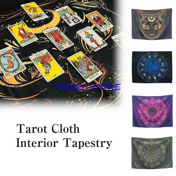 インテリア タペストリー タロットクロス 猫 占い ホロスコープ 星座 西洋占星術 おしゃれ 北欧 ...