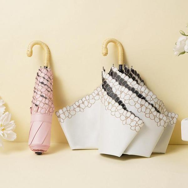 折り畳み傘 日傘 晴雨兼用 掛ける レディース 便利 折畳み傘 雨傘 軽量 花柄 星柄 通勤 通学 ...