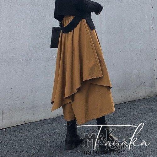 ワイドパンツルック 50代 40代 レディース ファッション 30代 夏 アシンメトリーパンツ ワイ...