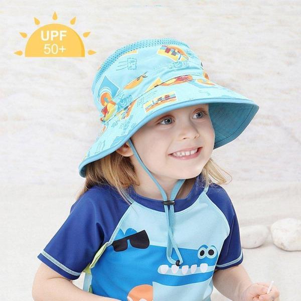 新しい夏の子供用サンハット・UVプロテクションUPF50 +メンズおよびレディースショール・ネックガ...