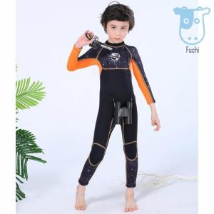 ウェットスーツ 子供 水着 2.5mm キッズ ダイビングスーツ フルスーツ 男の子 スイムウェア ワンピース 防寒保温 上下一体 日焼け止め