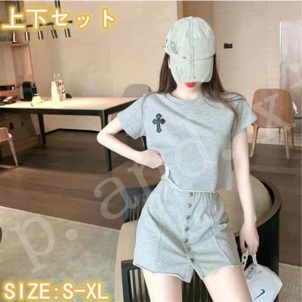 セットアップ 韓国風 上下セット スカートセット ミニスカート 30代 40代 50代 Ｔシャツ シ...