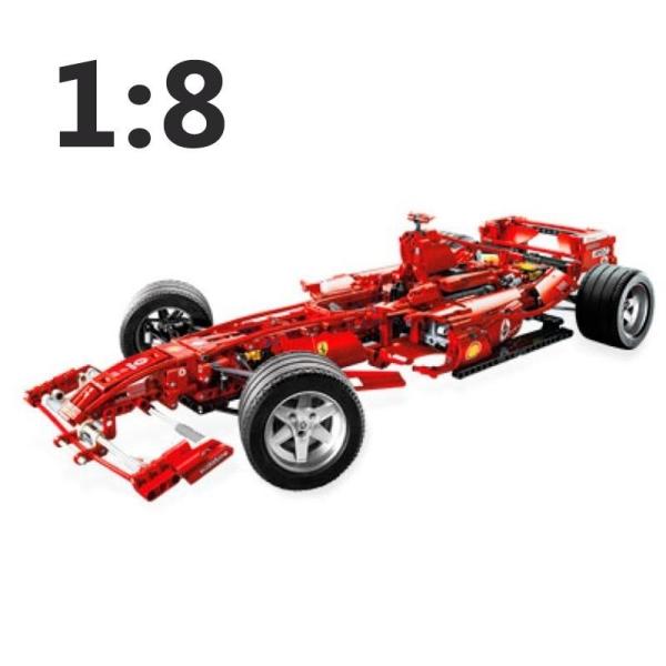 F1 赤 ミニカー ブロック 車 DIY おもちゃ