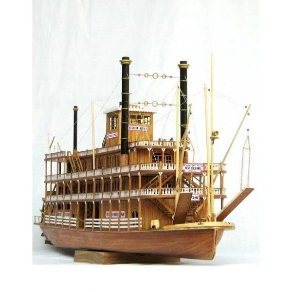 ミシシッピ 1870 1/100スケール 船 木製 模型 モデルキット 組み立て式