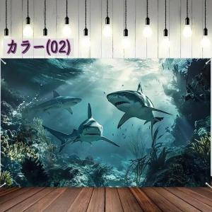 壁掛けタペストリー 海のイルカ おしゃれ壁吊り...の詳細画像2