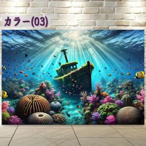 壁掛けタペストリー 海のイルカ おしゃれ壁吊り...の詳細画像3