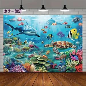 壁掛けタペストリー 海のイルカ おしゃれ壁吊り...の詳細画像5