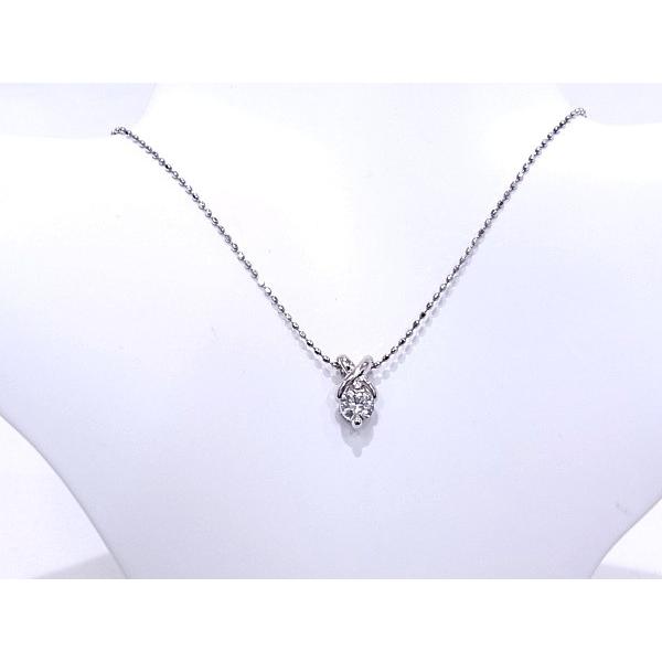 Pt850/900　プラチナ　ネックレス ダイヤ0.227ct 【中古】【程度A】【ノーブランド】