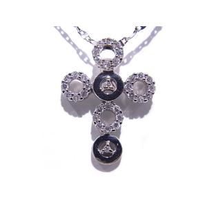 【美品】K10WG 0.2 ダイヤモンド クロスネックレス K10WG クロス ダイヤモンド ネックレス : KOMEHYO ONLINESTORE Yahoo