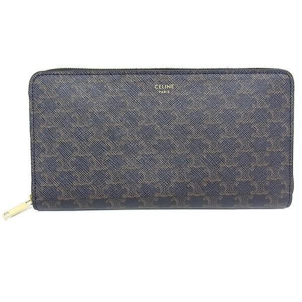 セリーヌ　celine　長財布 トリオンフ ラージ ジップウォレット カーフスキン　10B552BQ...