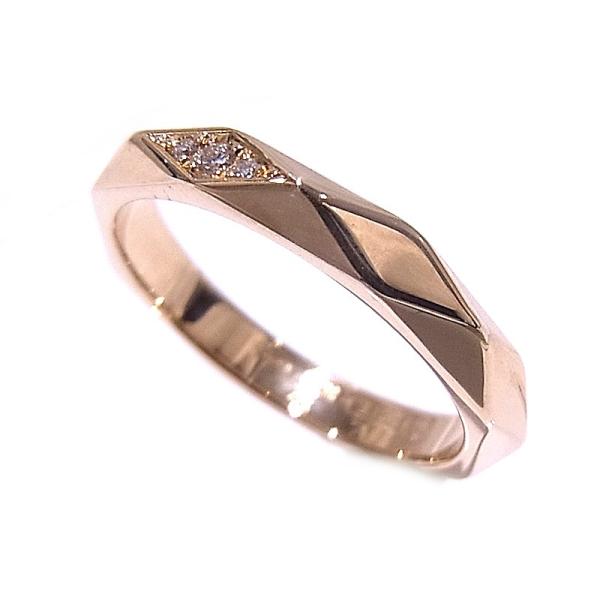 ブシュロン BOUCHERON ファセット ミディアム リング 指輪 #48 約8号 750 ピンク...
