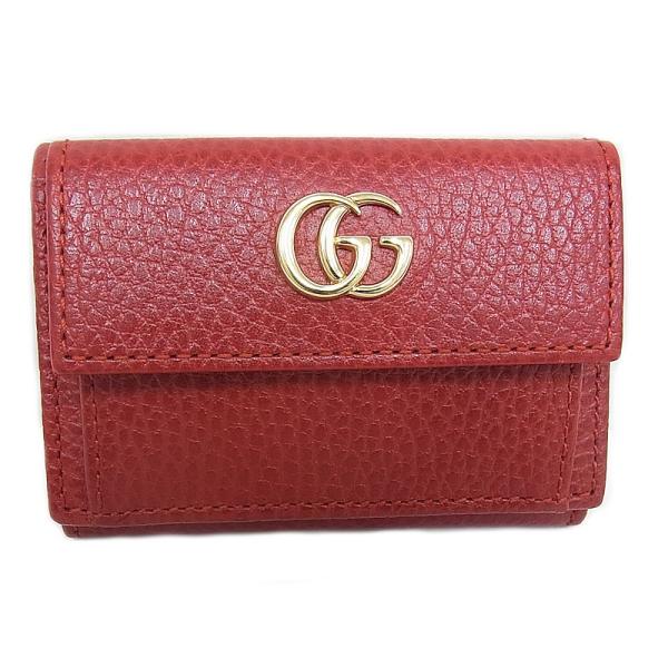 グッチ GUCCI 3つ折り財布 ホックボタン開閉式 GGプチマーモント コンパクトウォレット 52...