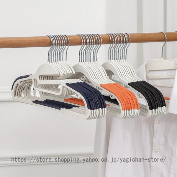 ハンガー tシャツハンガー 50本セット すべらない 洗濯収納兼用 襟を守る 360°回転 省スペー...