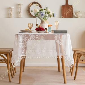 テーブルクロス レース きれい 白 食卓 冷蔵庫 マット テレビカバー レース編み 防塵 パーティー 結婚式の宴会の装飾 テーブルクロス 北欧
