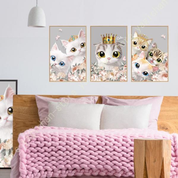 ウォールステッカー ウォールシール ねこ 猫 子猫 かわいい猫 動物 壁紙 3D 寝室 可愛い おし...