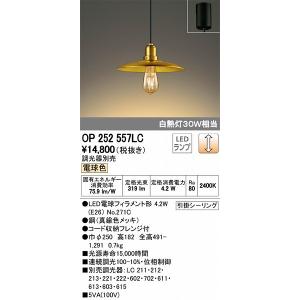 OP252557LC オーデリック 小型ペンダント LED（電球色）｜yagyu-denzai