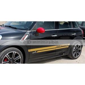 Mini Cooper Countryman R60　サイド　スカート　ボディ　デカール　ステッカー　レーシング　ALL4　左右セット　金　ゴールド｜yahirostore