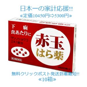 赤玉はら薬6包10個セット定価1045円 中央薬...の商品画像