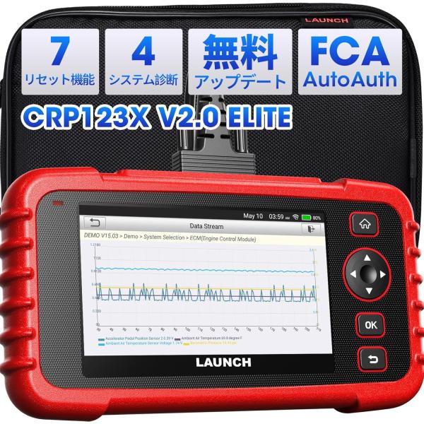 LAUNCH OBD2 診断機 自動車 故障診断機 CRP123X ver.2.0 日本車対応 日本...