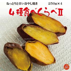 焼き芋 4種食べ比べ2 冷蔵 冷やし焼き芋 ひえひえ君 やきいも シルクスイート 紅はるか・安納芋・紅こがね 1Kg 送料無料