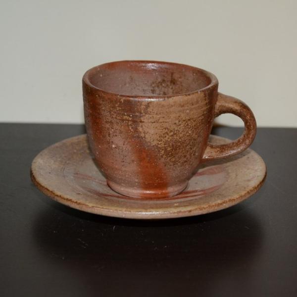 備前焼　備前カップ＆ソーサー　コーヒーカップ　珈琲碗皿　和食器　備前焼作家　大友 久　